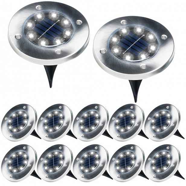 Solární lampy do zahrady na cesty 12 ks zapichovacích Led Vilde