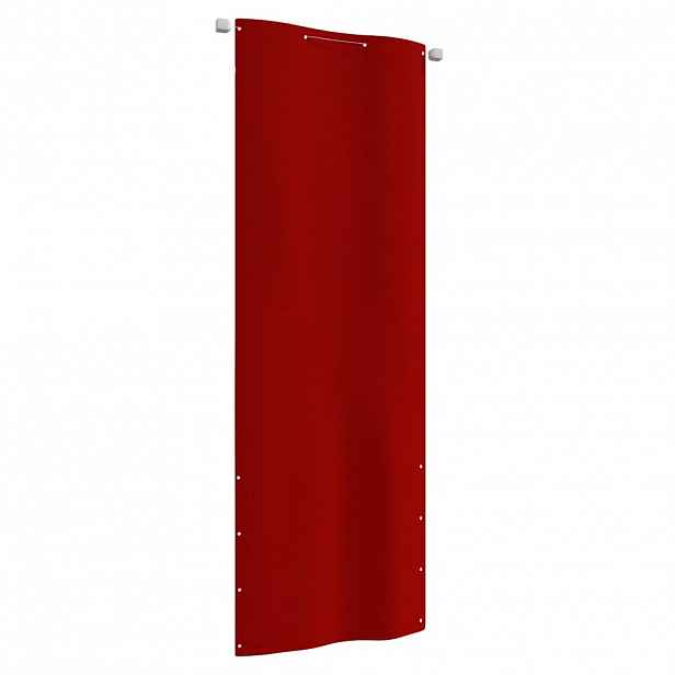 vidaXL Balkonová zástěna červená 80 x 240 cm oxfordská látka