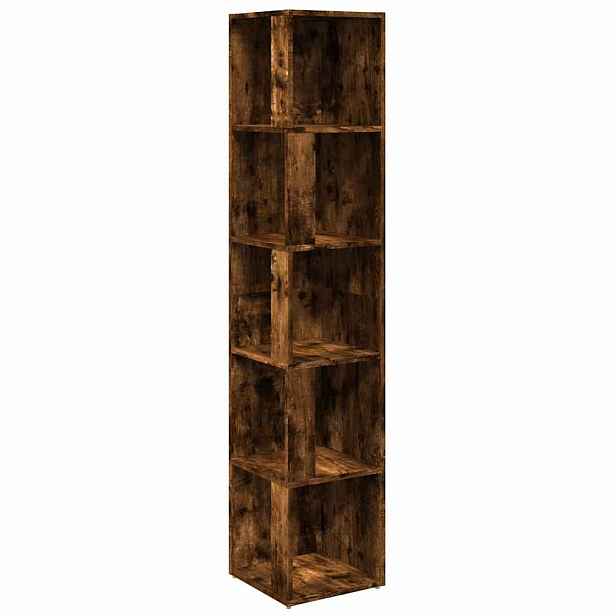 vidaXL Rohové police 33 x 33 x 165 cm Engineered Wood Kouřový dub
