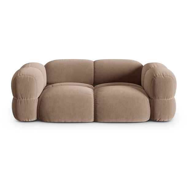 Hnědá sametová pohovka 210 cm Loretto – Cosmopolitan Design
