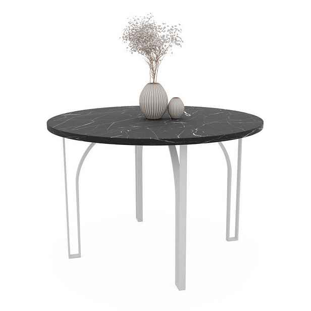 Idohome JÍDELNÍ STŮL ASTRO rozkládací 100/76 cm, bílý / šedý