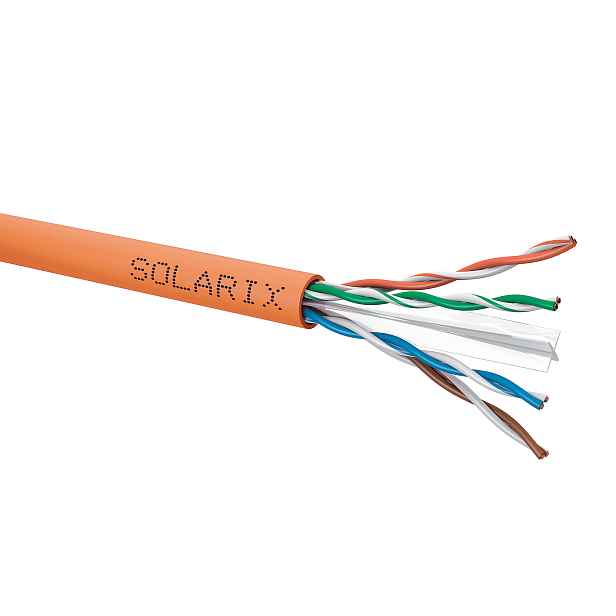 Kabel instalační Solarix CAT6 UTP nestíněný LSOHRF 500 m
