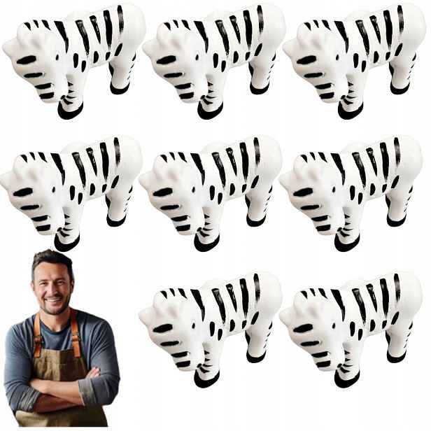 Nábytková Úchytka Dětský nábytkový knoflík Zebra 45x30mm 8ks