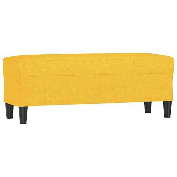 vidaXL Lavice světle žlutá 100 x 35 x 41 cm textil