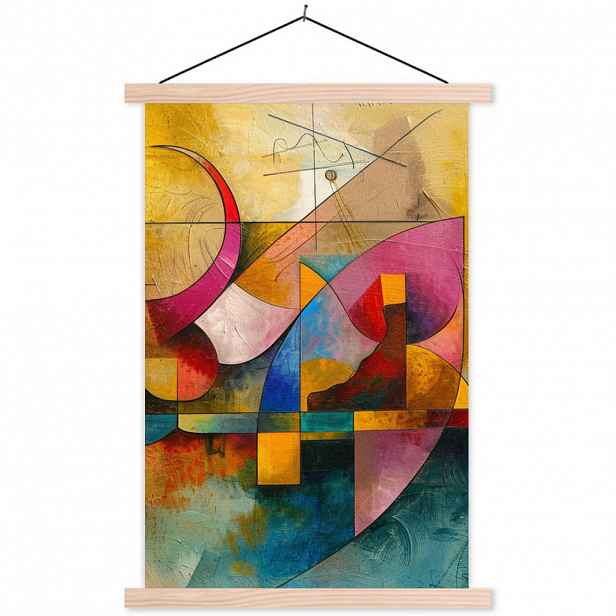MuchoWow PLAKÁT S MAGNETICKOU LIŠTOU Umění - abstraktní - moderní 40x60 cm