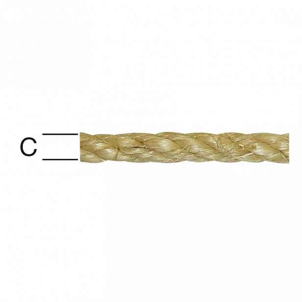 Sisal-lano stáčené 8 mm