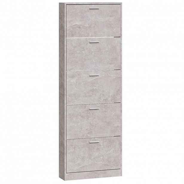 vidaXL Botník betonově šedý 59 x 17 x 169 cm kompozitní dřevo