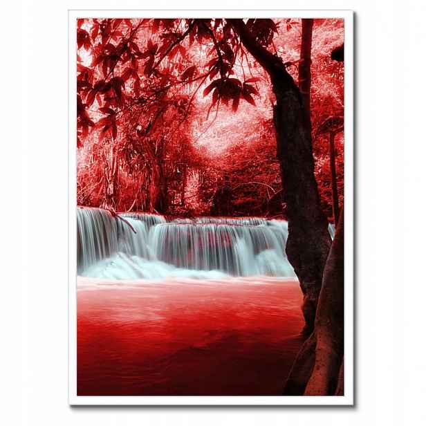 Plakáty v rámu 50x70 Červený vodopád Kaskáda