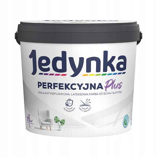 Jedynka Perfektní Plus Latexová barva na stěny a stropy, matná bílá -10L