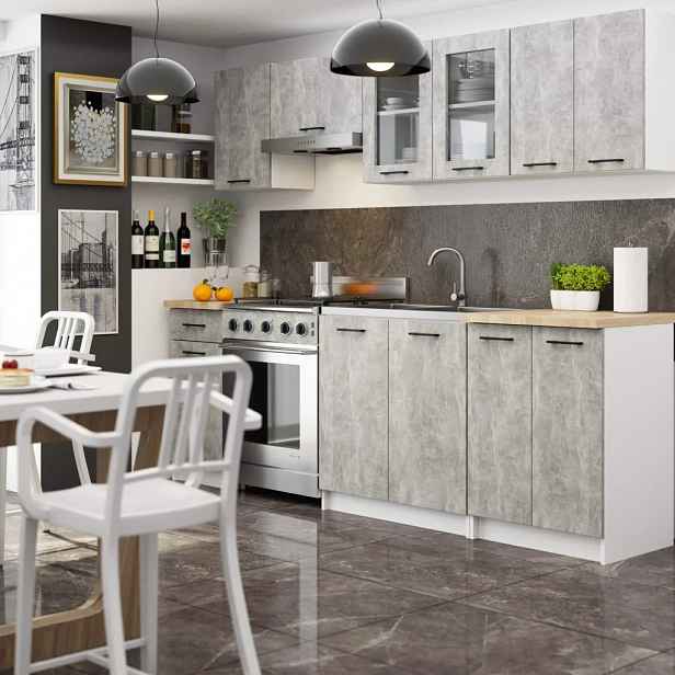 Kuchyňská linka do paneláku 240 cm VERMINA - beton