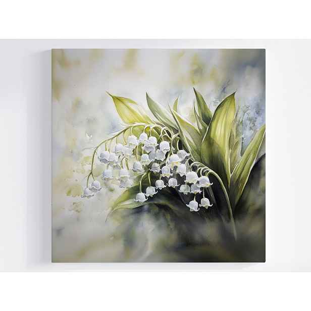 Obraz Na Plátně Canvas Akvarel Příroda Květiny Konvalinky 50x50