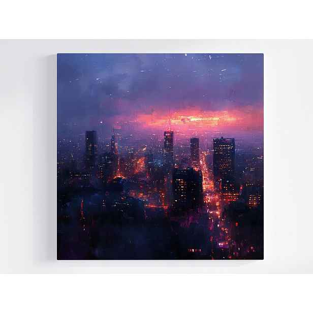 Obraz Na Plátně Canvas Město Panorama Ráno Slunce Východ Svítání 50x50