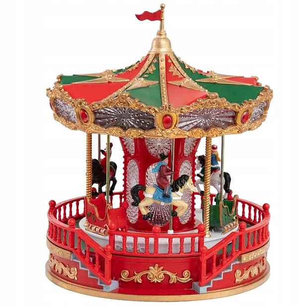 Velký kolotoč Magic Village Led zimní městečko vánoční vesnice