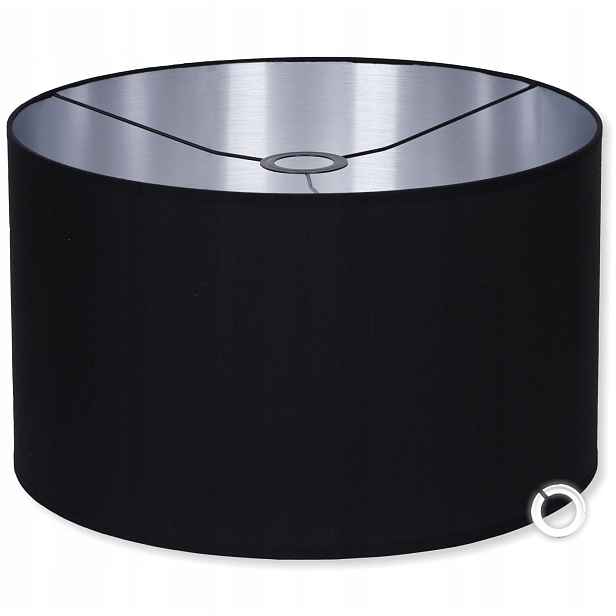Stínidlo Černé Stříbrné 40/25 cm pro lampu E27/E14