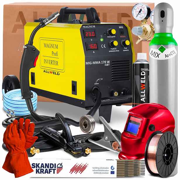 Svářečka Magnum Mig Mag 170W 230V 160A Lutosvařování Mma Flux Pro Ocel A Alu