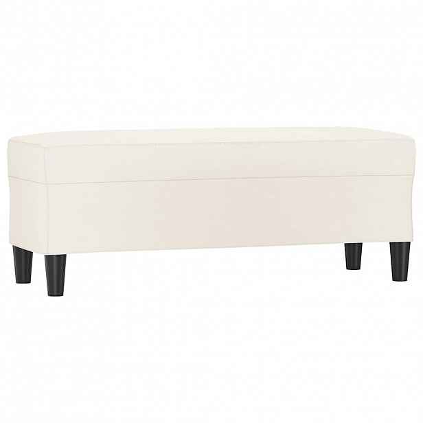 vidaXL Lavice krémová 100x35x41 cm umělá kůže