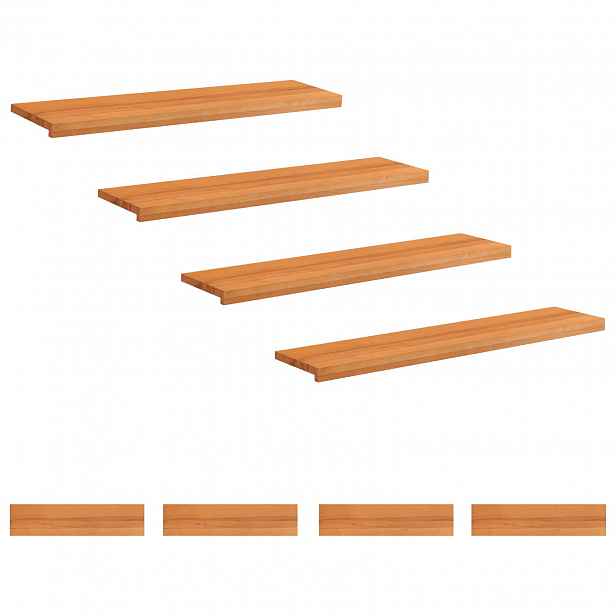 vidaXL Schodišťové nášlapy 8 ks 110 x 25 x 2 cm Světle hnědá