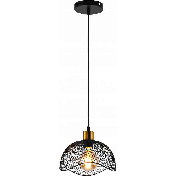 Závěsné Stropní Svítidlo Loft E27 Černá Mosaz Kovová Vargo DL1403