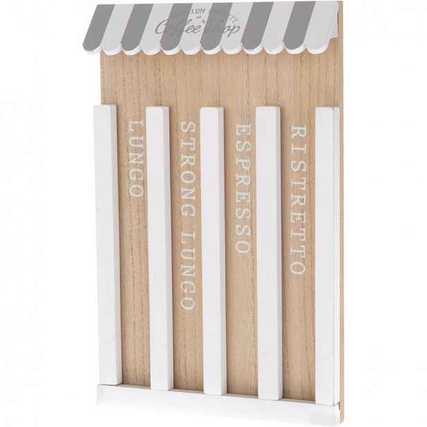 Dřevěný zásobník na kapsle Coffee Shop, 19 x 30 cm