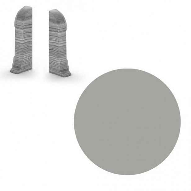 Koncovka k soklu Naturel šedá , PVC délka 0,5 cm, výška hrany 56 mm, NATNGTK03