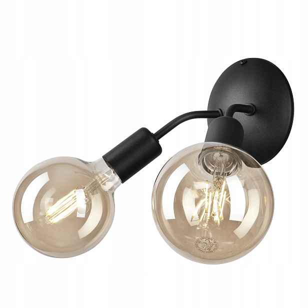 Nástěnná lampa Viggo 2xE27 Černá KM-2.122 Lamkur