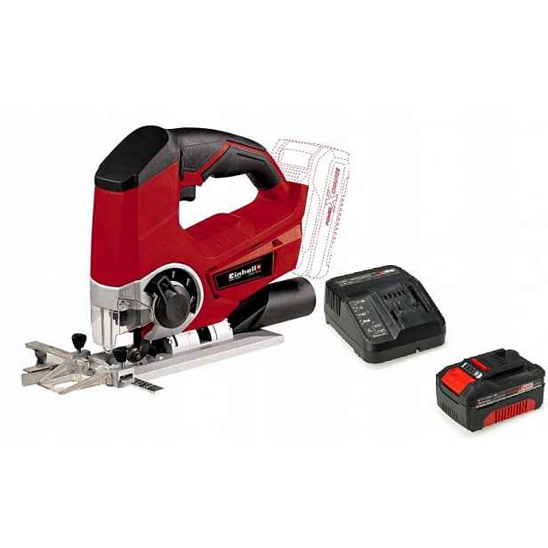 Einhell Přímá Pila Te-js 18 Li 4321200 sada Akumulátor Nabíječka 4,0AH