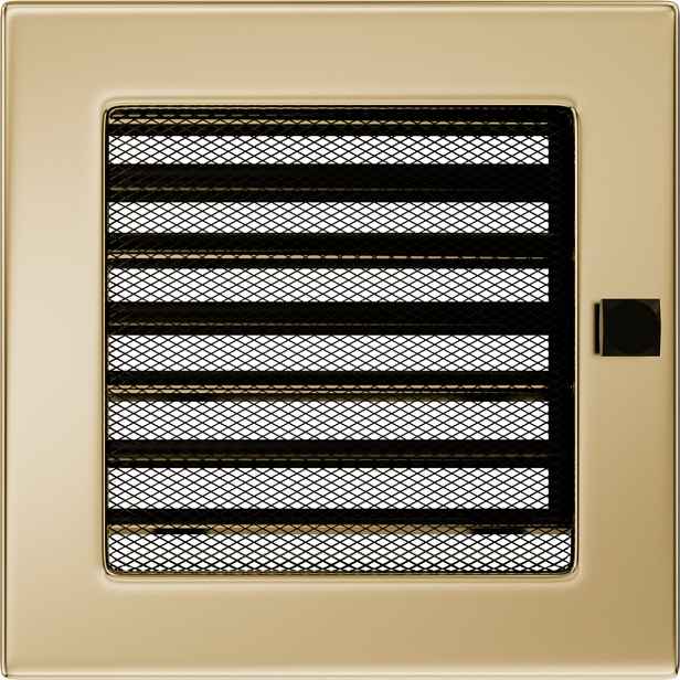 Krbová Mřížka 17x17 Žaluzie Pozlacená Ventilací