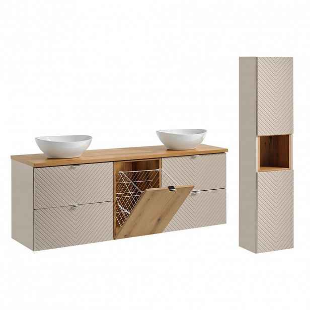 Petits-meubles KOUPELNOVÝ NÁBYTEK 160.4cm Manoa 2er-Set Kašmír