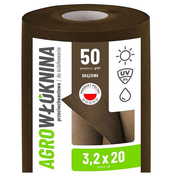 Agrotextilie na Plevel agrotextilie Proti Plevelu 50g agro Uv+ 3,2x20m