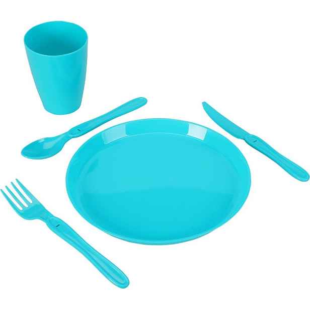 EXCELLENT HOUSEWARE Pikniková sada nádobí v boxu 31 ks modrá KO-030001750modr