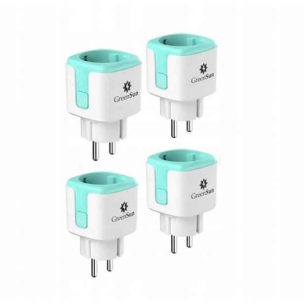 Greensun Wlan zásuvka s počítadlem energie kompatibilní s Alexa Wifi 4ks