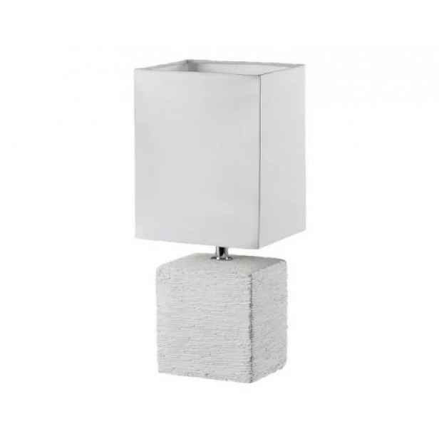 Stolní lampa Ping, bílá látka