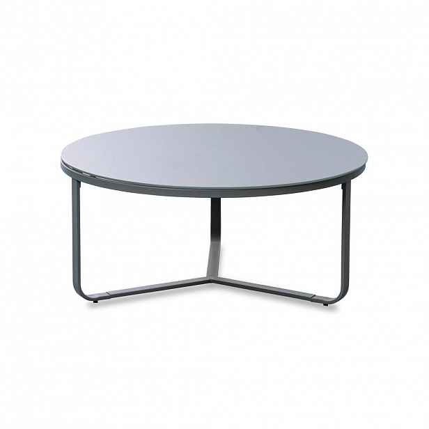 Xora KONFERENČNÍ STOLEK, šedá, kov, sklo, 80/80/35 cm