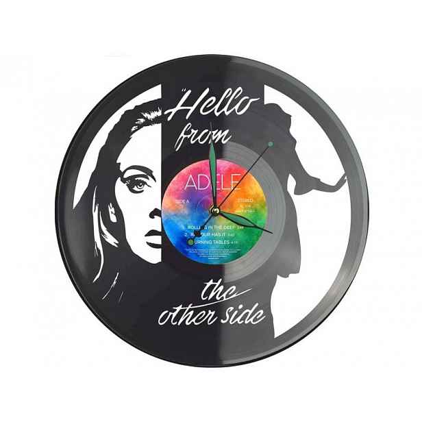 Adele Dárek Originální dekorace do domu Hodiny z vinylové desky