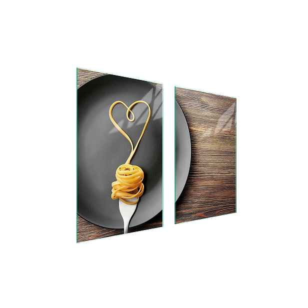 7v1 Skleněná ochranná deska na sporák 75x52 Srdce