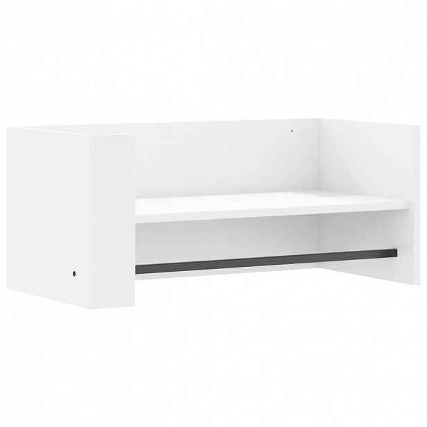 vidaXL Nástěnná police bílá 70,5 x 35 x 30,5 cm kompozitní dřevo