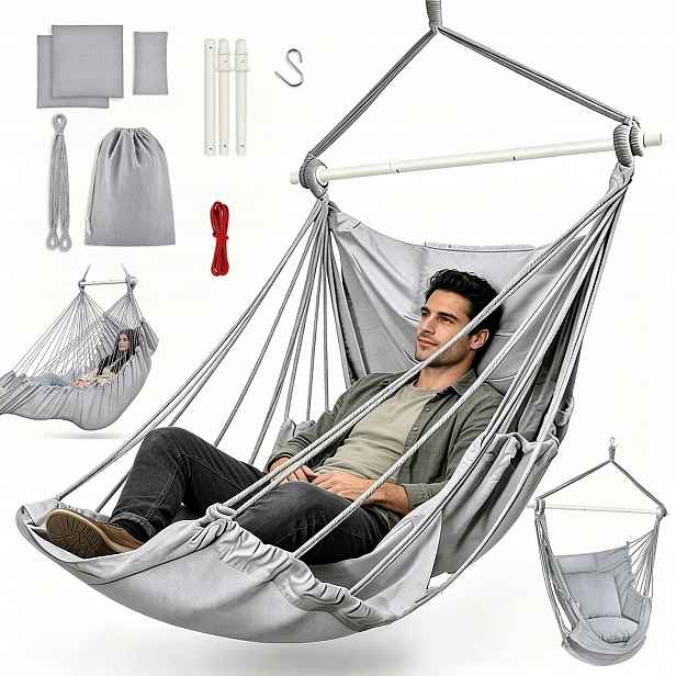 Zahradní Houpací Síť Brazilské Křeslo Houpačka Závěsné Křeslo Boho Polštáře