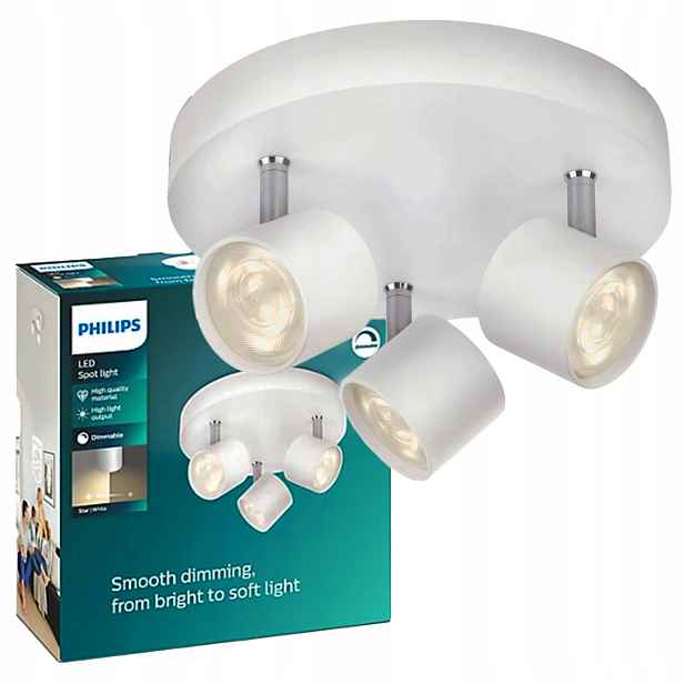 stropní svítidlo Led reflektor 13.5W 1500lm 2700K Bílá Star Philips