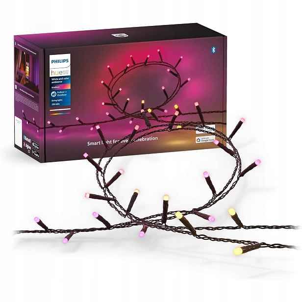 Venkovní Led Vánoční Osvětlení Na Stromeček 20m 250LED Rgb Smart Festavia Philips Hue
