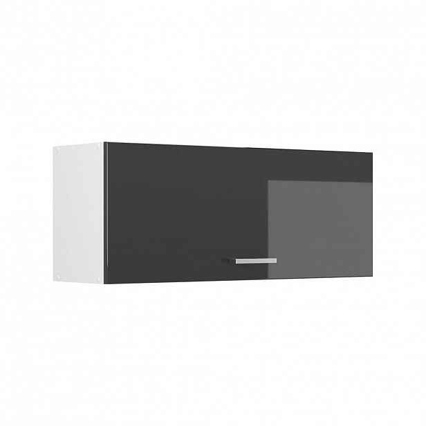 Vicco VĚŠÁK NA STĚNU R-Line, Antracitový vysoký lesk/Bílá, 100 cm Plochý