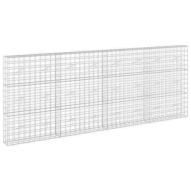 vidaXL Gabion s drátem 3,5 mm a síťkou 10x10 cm 400x20x150 cm