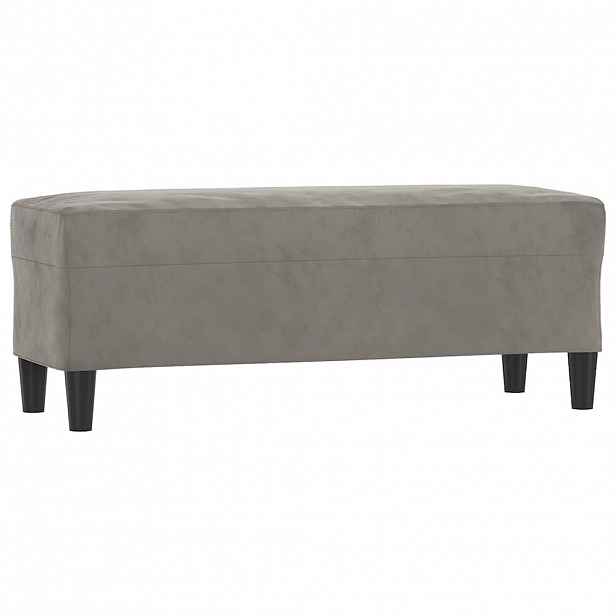 vidaXL Lavice světle šedá 100 x 35 x 41 cm samet