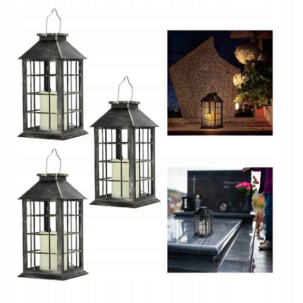 3x Solární Led lampa Lampa Zahradní lampa