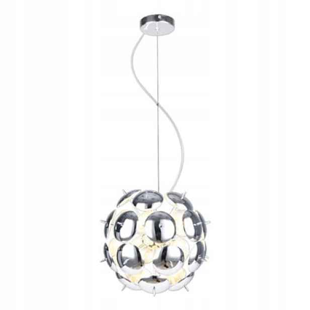 Závěsná lampa koule s hroty stříbrná Lampex