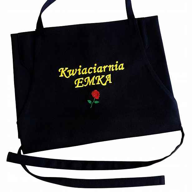 Floristická zástěra do květinářství pro Floristku, květinářství s logem