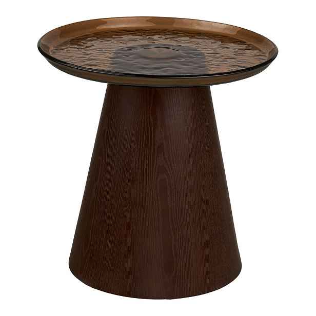 Kulatý odkládací stolek se skleněnou deskou ø 50 cm Orvieto – House Nordic