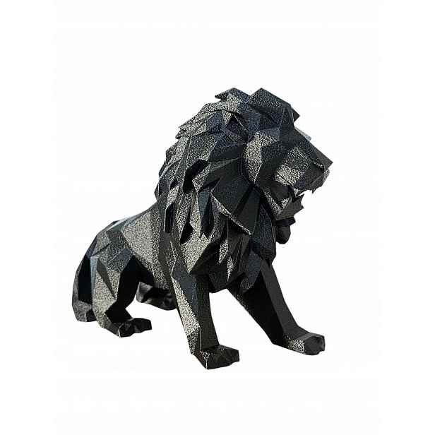 Velký Lev Low Poly-Tisk 3D, figurka, dekorace, ozdoba v moderním stylu