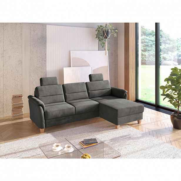 Sit & More ROHOVÁ SEDAČKA, textil, černá