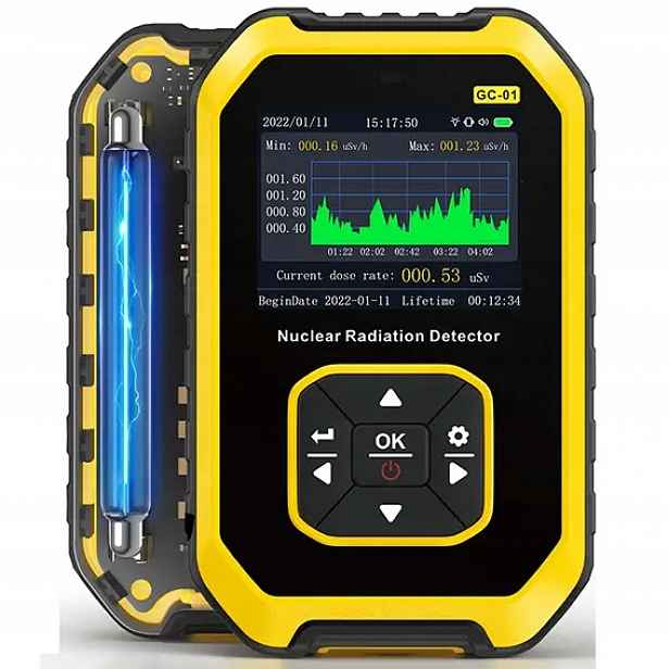 Outlet! Geigerův počítadlo, tester záření, dozimetr GC01LCD a Aku