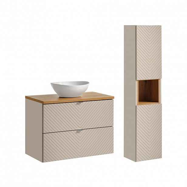 Petits-meubles KOUPELNOVÝ NÁBYTEK 80.4cm Manoa 2er-Set Kašmír